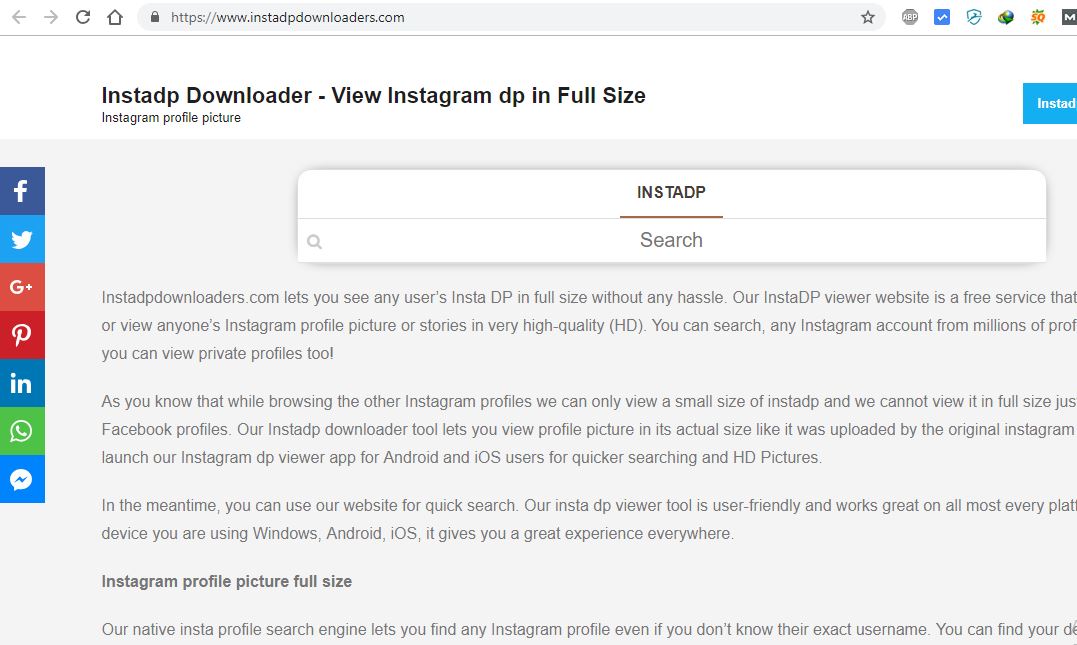 How to View Insta dp in Full Size(Easy Way)