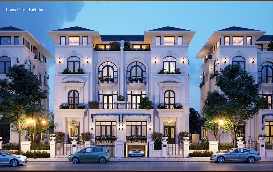 Thiết kế nhà mẫu biệt thự Louis City Thiết kế nhà mẫu biệt thự Louis City