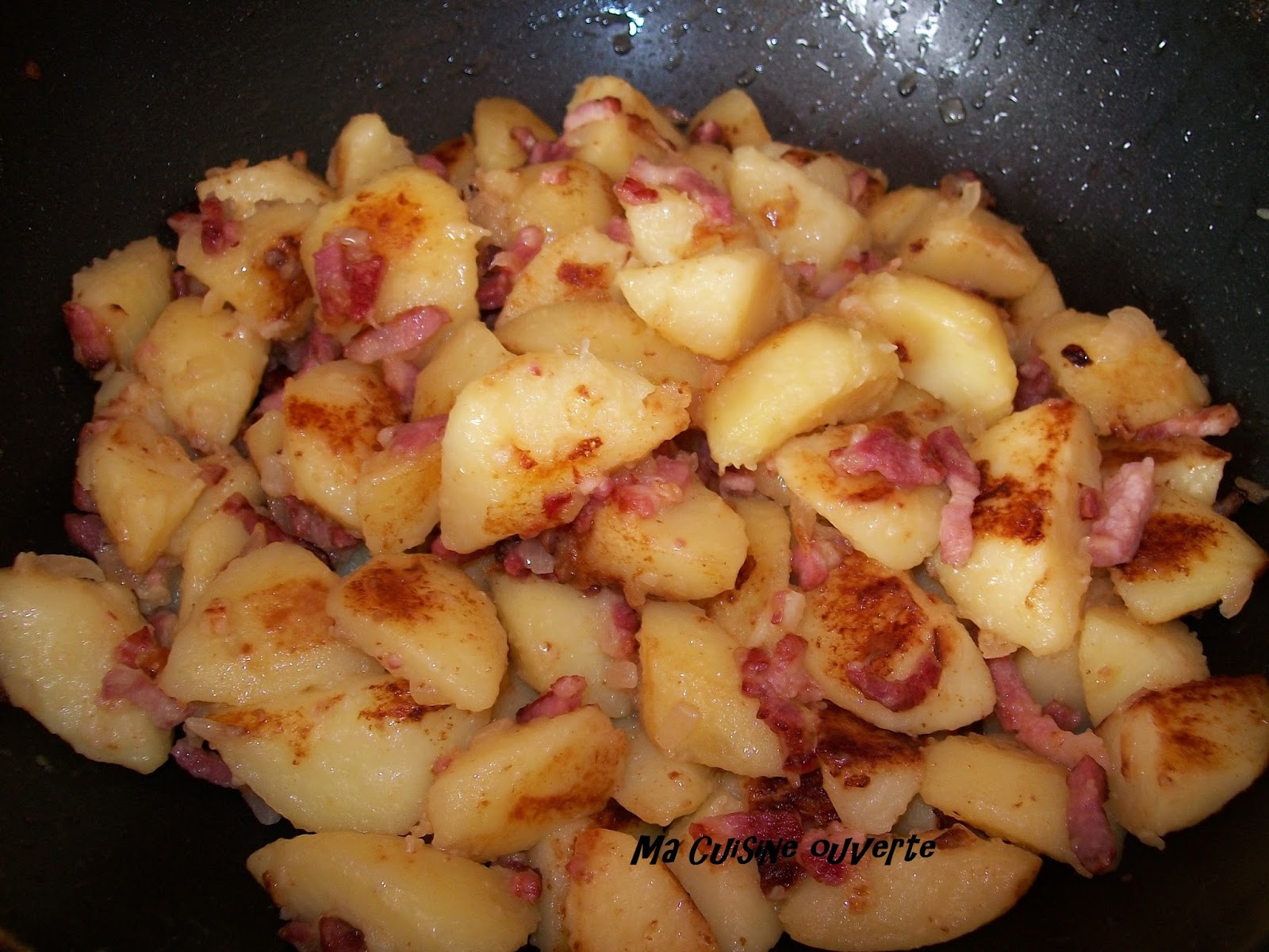 Ma Cuisine ouverte Pommes de terre aux lardons.