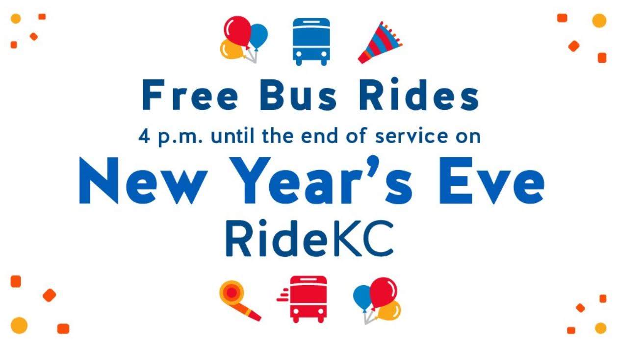 KANSAS CITY BUS FREE RIDES NYE 2018!!!