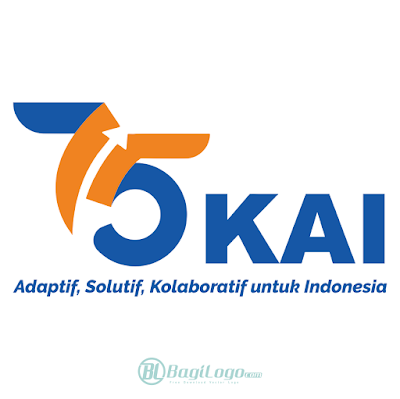 HUT Kereta Api Indonesia ke-75 (2020) Logo Vector
