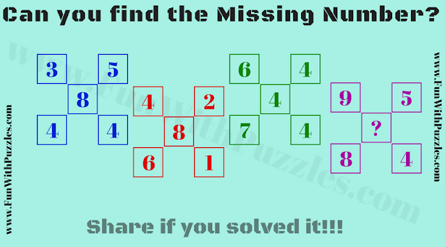 It is Mathematical Picture Riddle for teens in which you have to find the missing number