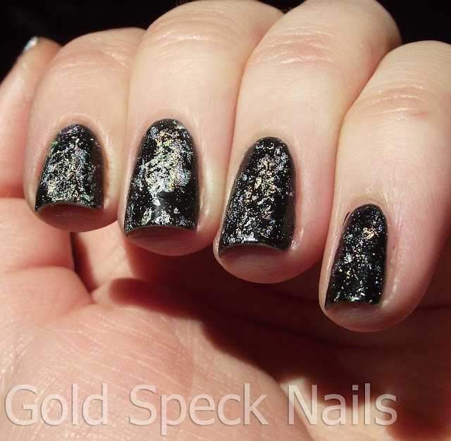 Gold Speck Nails: Barry M - Black Multi Glitter & Gosh - Holographic ...