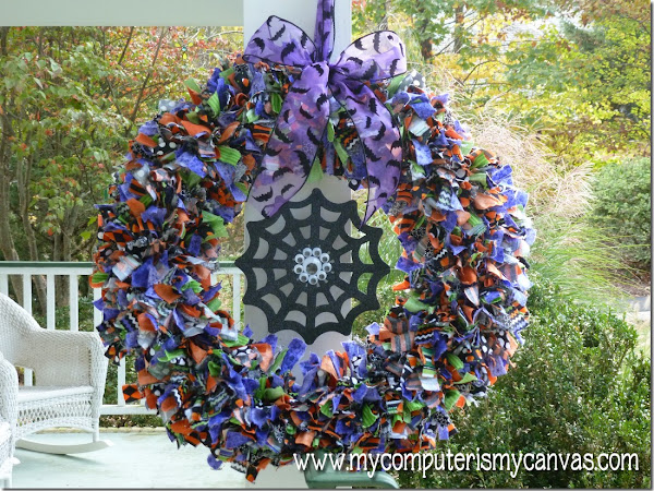 {Getting Crafty} A Halloween Rag Wreath...
