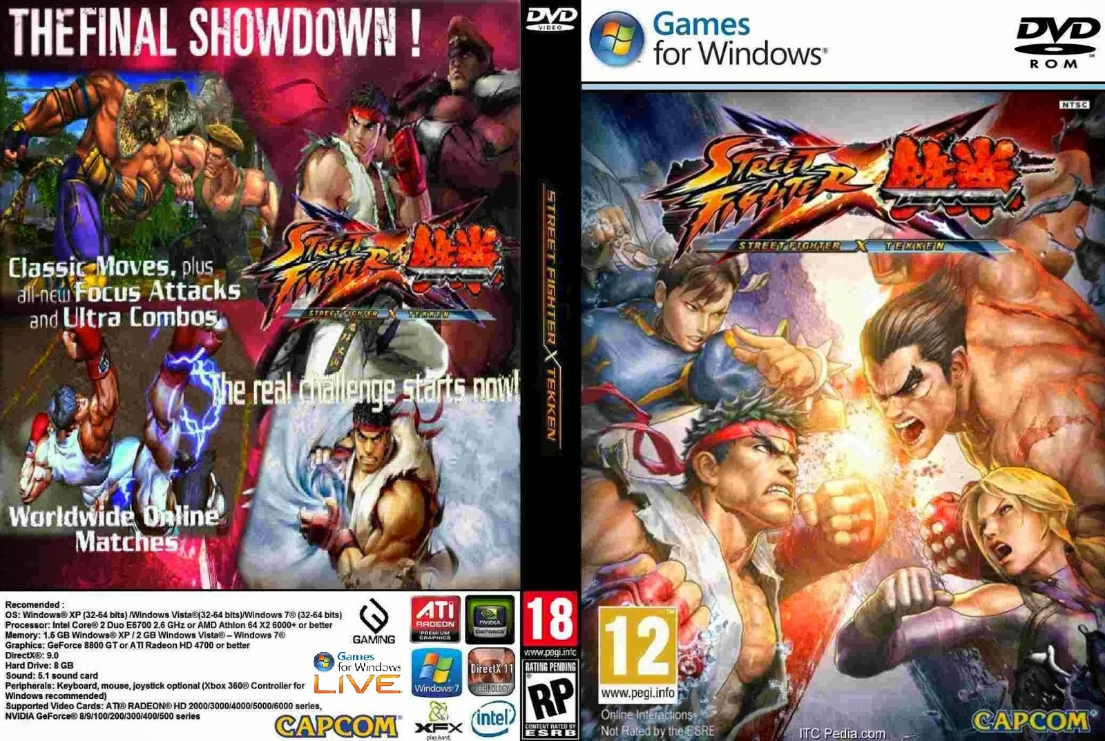 Baixar Jogo Street Fighter X Tekken PC Full ISO Completo Street Fighter X Tekken PC DVD Capa