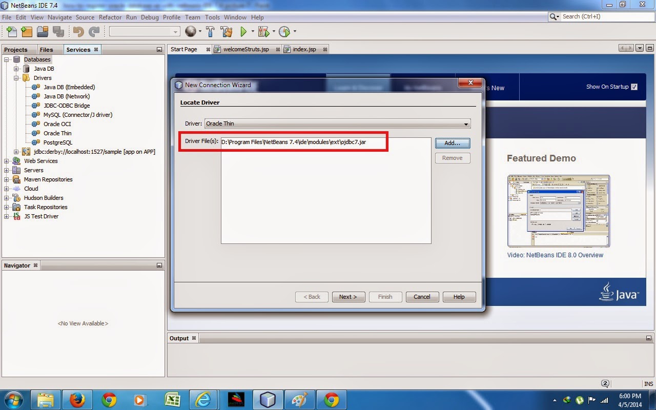 Java  Development How to Connect Oracle Database XE with NetBeans