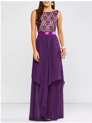 Purple lace dress