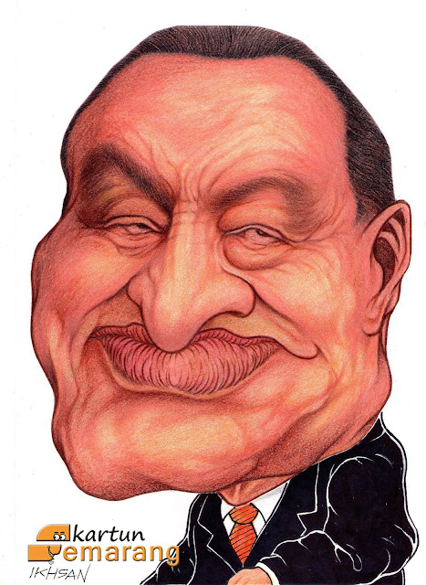 Caricature Husni Mubarak by by Ikhsan Dwiono Caricature Husni Mubarak by by Ikhsan Dwiono