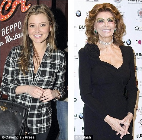She Ll Be The Millionairess Soon Newly Engaged Holly Valance But She Has Nothing On Sophia Now 77 Who At 26 Was Two Years Younger Than Holly When Starred In The Movie Set London