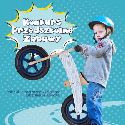 Do wygrania rowerki biegowe Woody w kolorze blue Konkurs