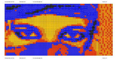 Pop Art Greeneyes mosaic portrait simulation - Brightest