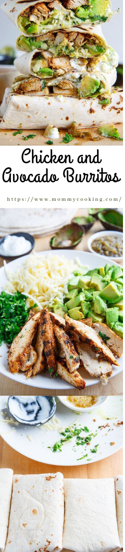 Chicken and Avocado Burritos #recipe #healthy Chicken and Avocado Burritos #recipe #healthy