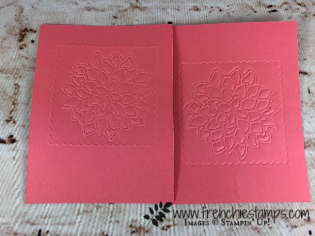 Perennial Birthday, Embossing Mats, May Flower Die, embossing Twice, Stampin'Up!, Frenchiestamps,