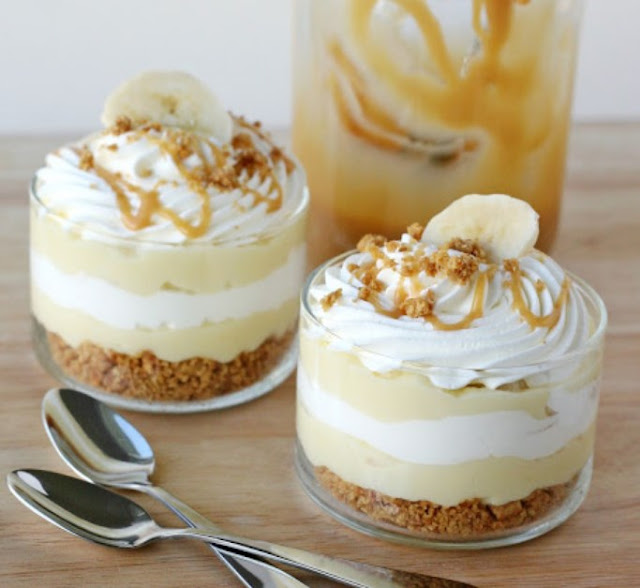 Banana Caramel Cream Dessert #sweettreat #desserts
