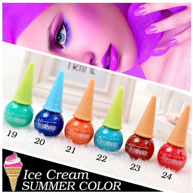 Glamourr Amour Rainbow Ice Cream Cone Nail Lacquer