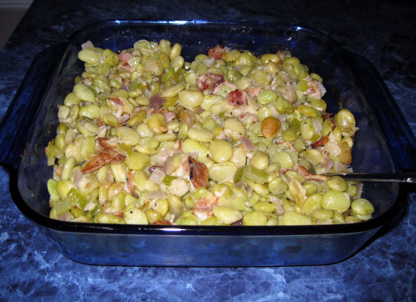 Bake it. Create it. Love it. Lima Beans with Monterey Jack & Bacon
