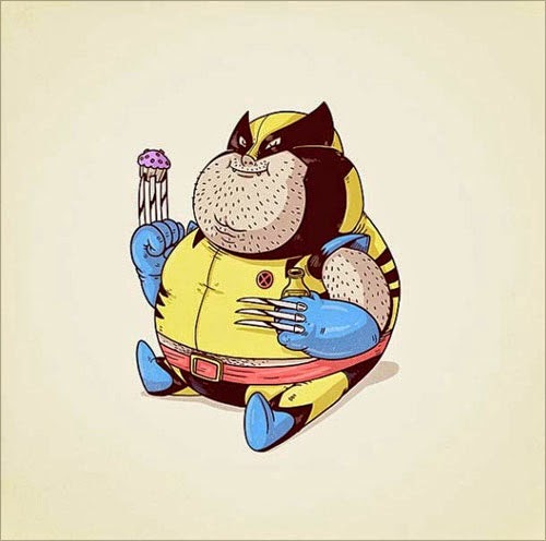 Fat Super Hero Gemuk - marvel Fat Wolverine