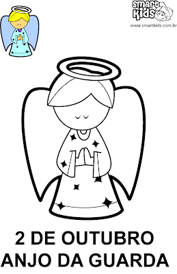 anjo da guarda - Desenhos Dia do Anjo da Guarda para Imprimir e Colorir