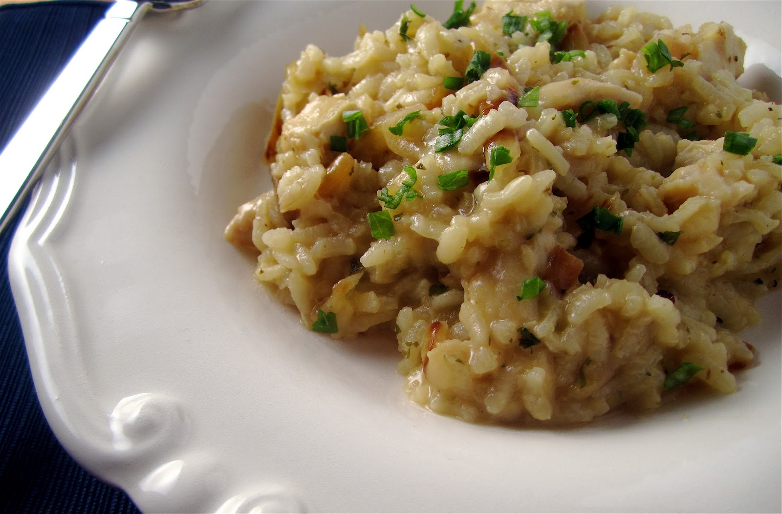 Stephanie Cooks Chicken and Carmelized Onion Risotto