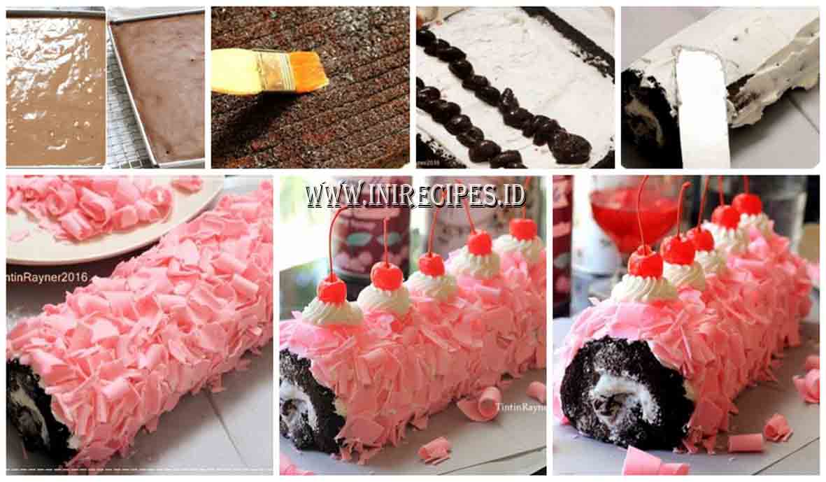 Resep Pinkky Blackforest Roll Cake Praktis. Cocok Untuk Cake Ultah Resep Pinkky Blackforest Roll Cake Praktis. Cocok Untuk Cake Ultah
