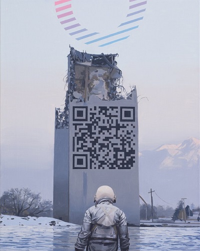 "Heiroglyph" - Scott Listfield | obras de arte pintura contemporanea, surrealismo pop art inspiration | art selecta "Heiroglyph" - Scott Listfield | imagenes de arte bellas, pinturas tristes nostalgicas, cuadros, astronautas, sad art pictures, cool stuff
