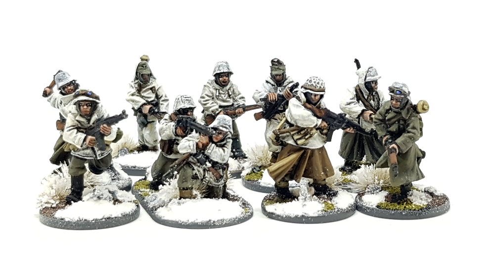 Left Handed Panzerfaust First Squad of Winter Germans Complete