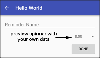 android studio spinner sample android studio spinner sample