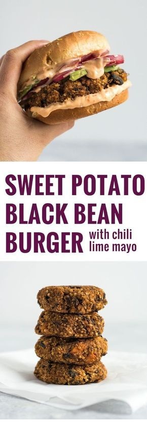 Sweet Potato Black Bean Burger