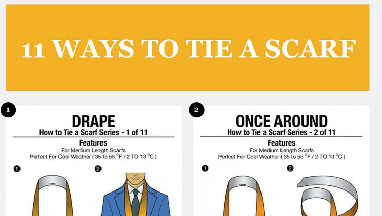 Infographic: 11 Ways To Tie A Scarf