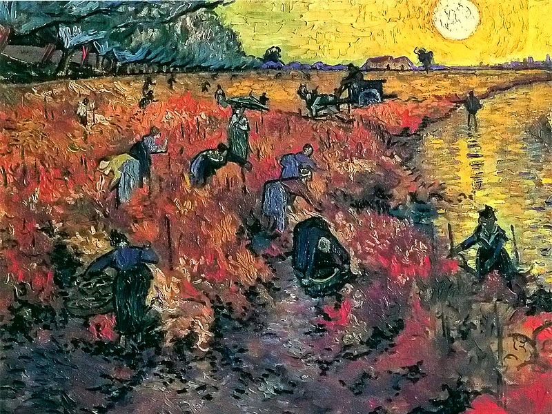 A Vinha Encarnada Pinturas de Van Gogh - (Pos-Impressionismo) Pintor Holandês