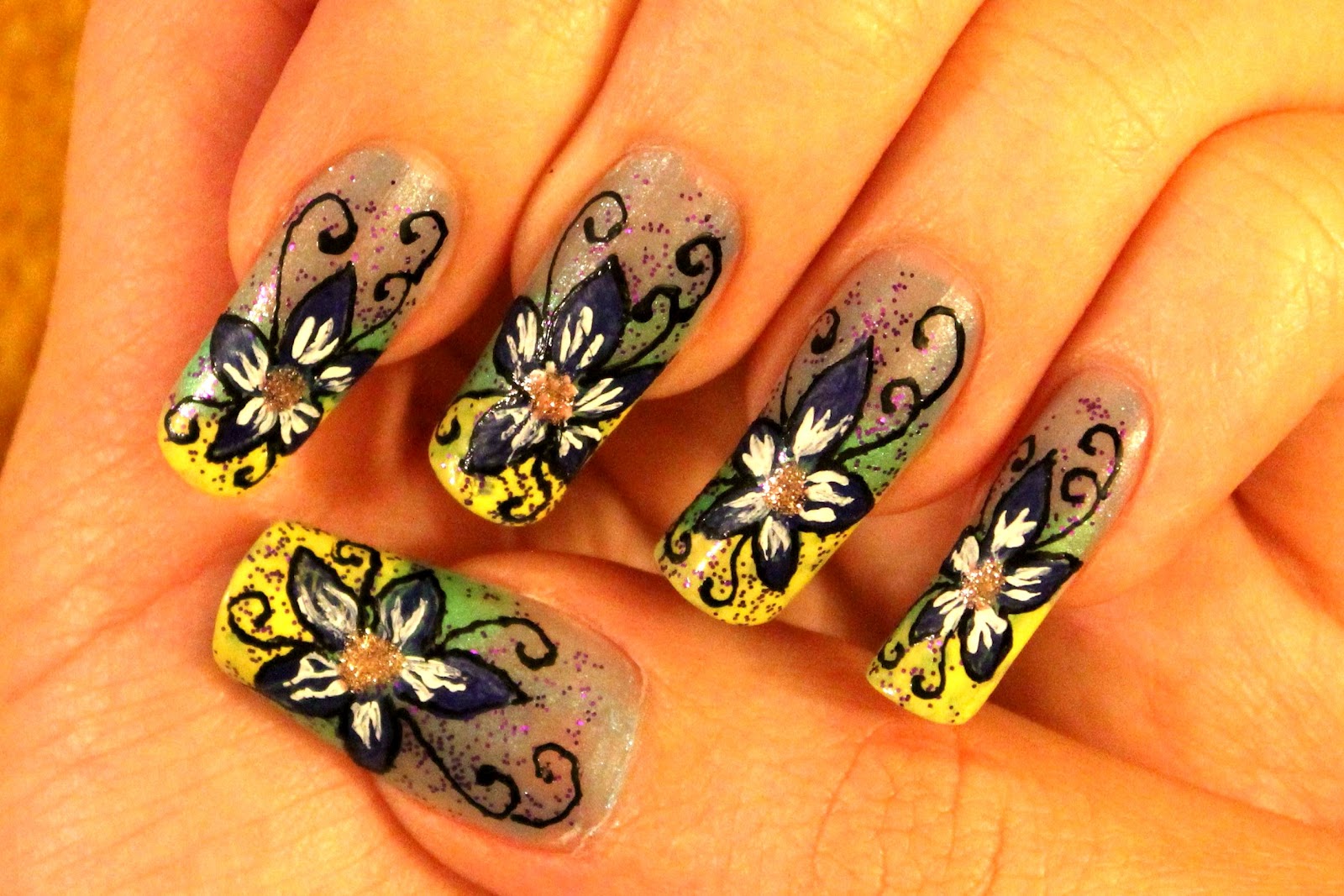 Flower Nail Art Designs Step by Step Tutorials - wide 9