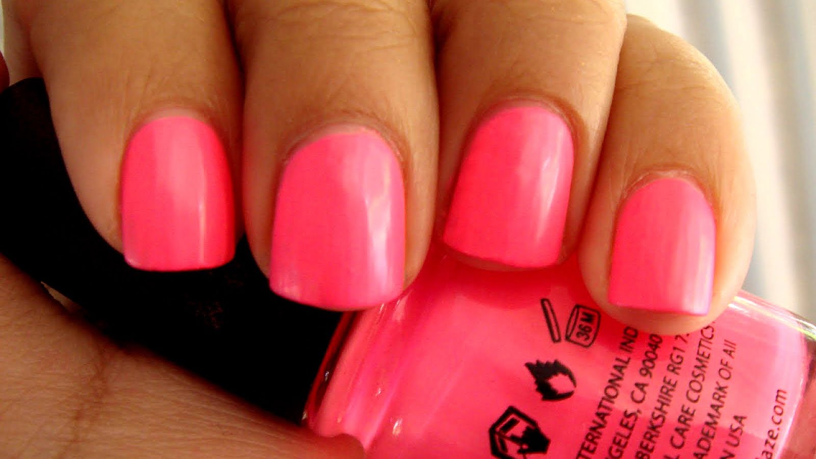 1. Bright Pink Nail Polish - wide 2