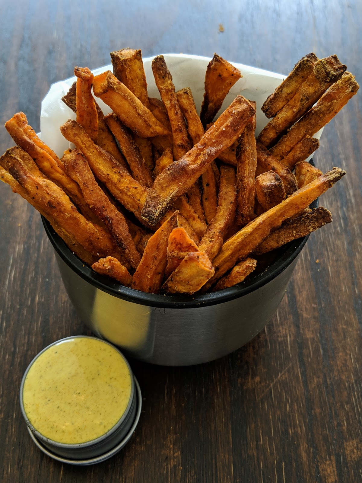Crispy Sweet Potato Fries With Curry Aioli