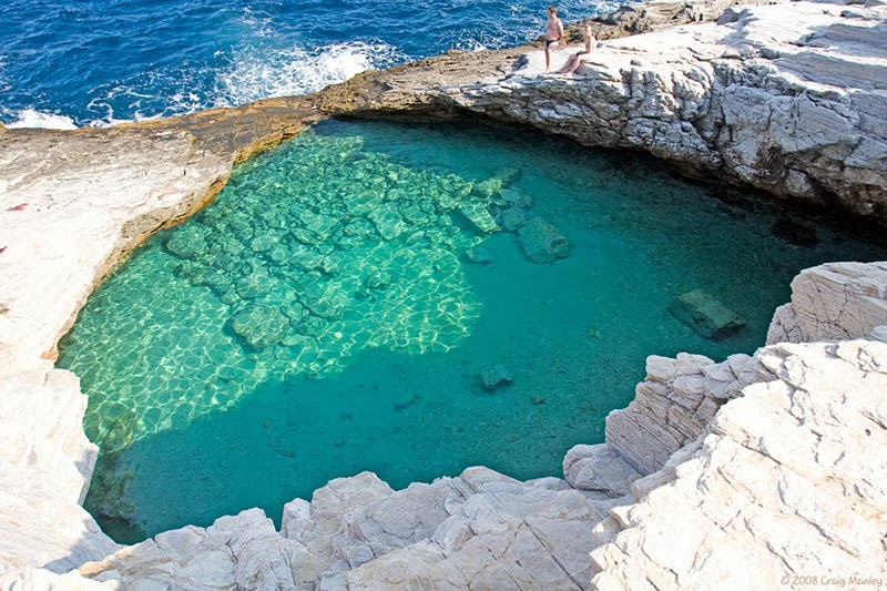 Amazing Natural Pool Giola in Thassos Island, Hellas (Greece)