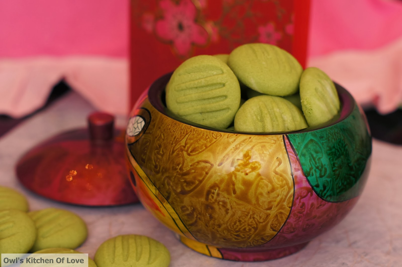 ஜ۩۞۩ஜ Vanessa の 温馨厨房 ஜ۩۞۩ஜ Green Tea German Cookies 綠茶德国酥饼