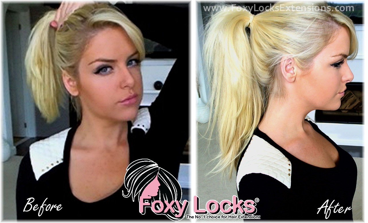 7. Dark Blue Clip In Hair Extensions - Foxy Locks - wide 4