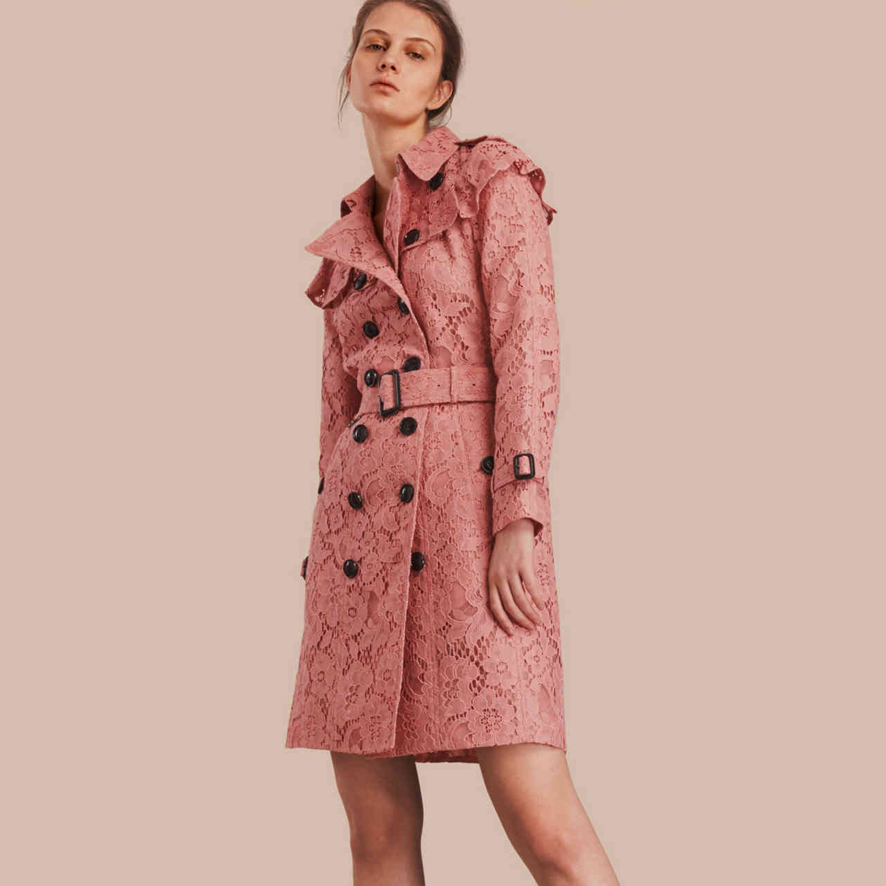 burberry pink lace trench
