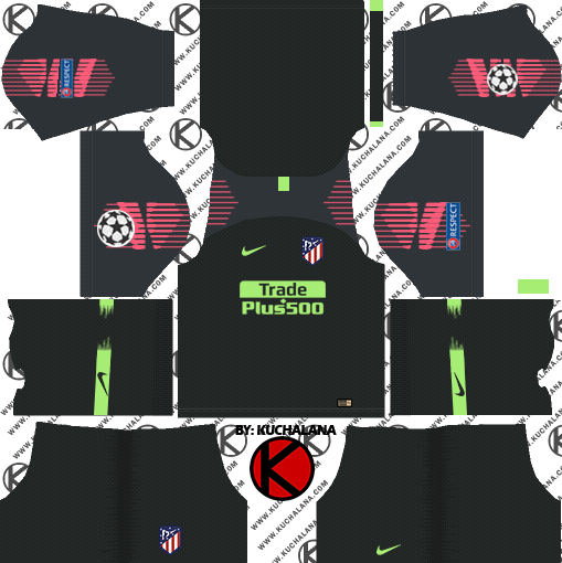 Atletico Madrid 2018/19 Kit - Dream League Soccer Kits - Kuchalana