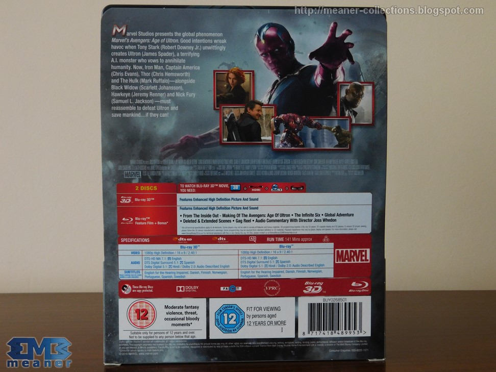 Avengers Age Of Ultron 3d Zavvi Exclusive Lenticular Edition