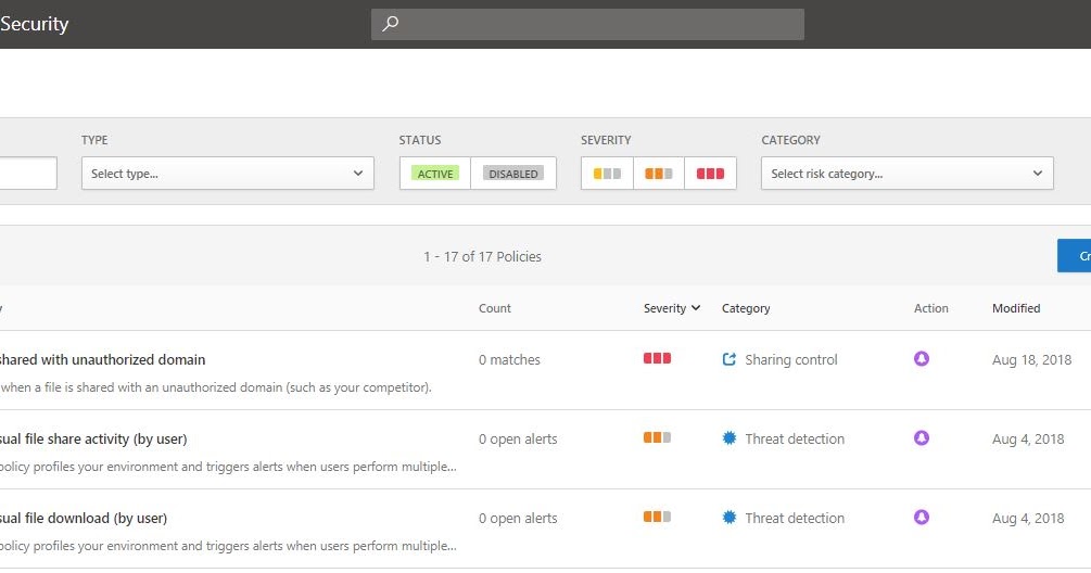 Securing and monitoring Office 365 using Office 365 Cloud App Security