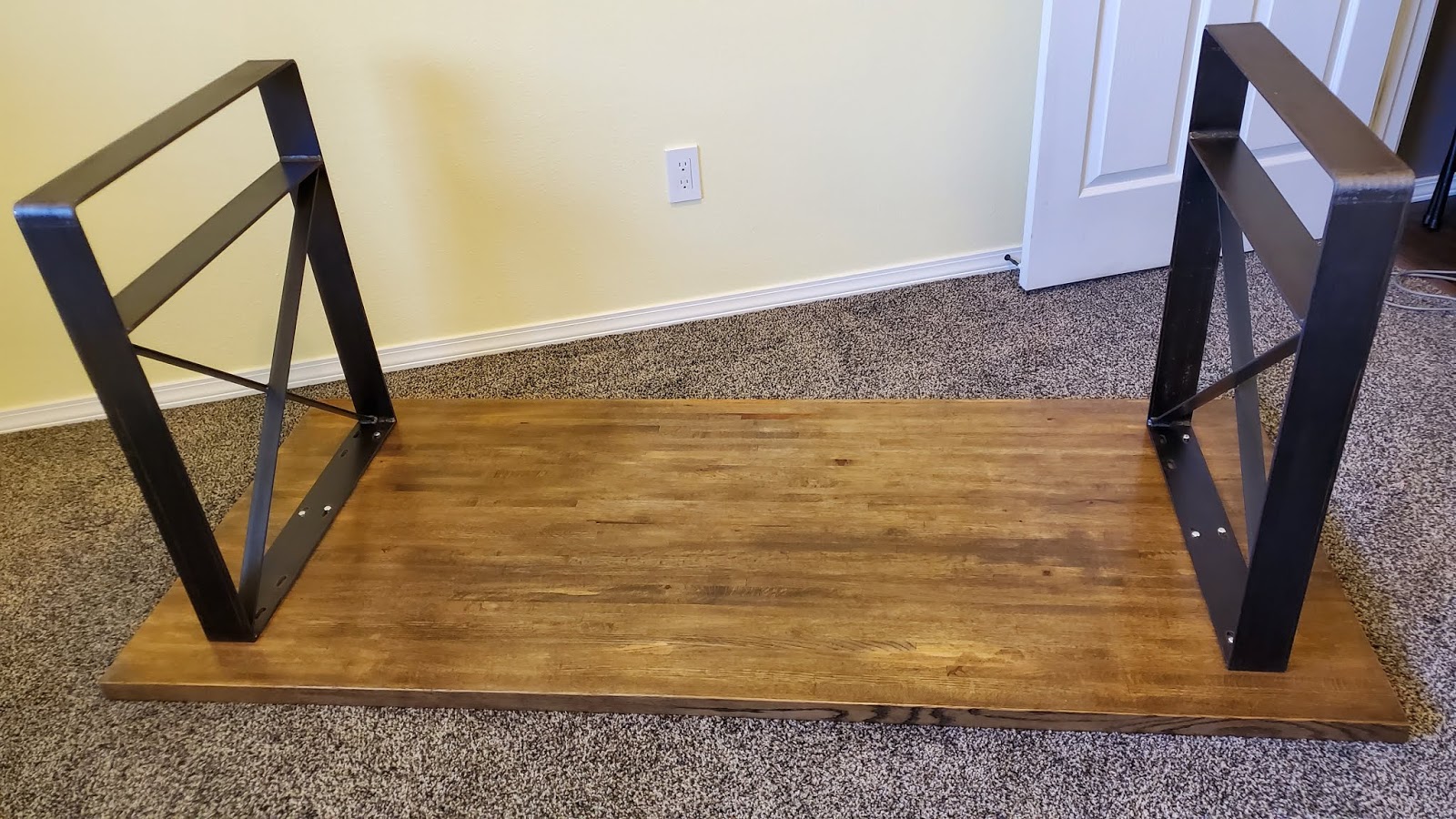 Little House on the Corner DIY Butcher Block Desk for the Home Office