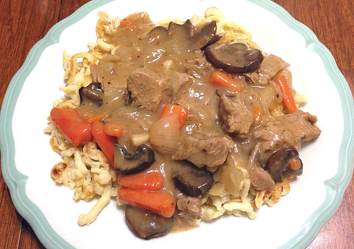 The Hungry Lovers Blanquette de Veau (French veal stew with white sauce)