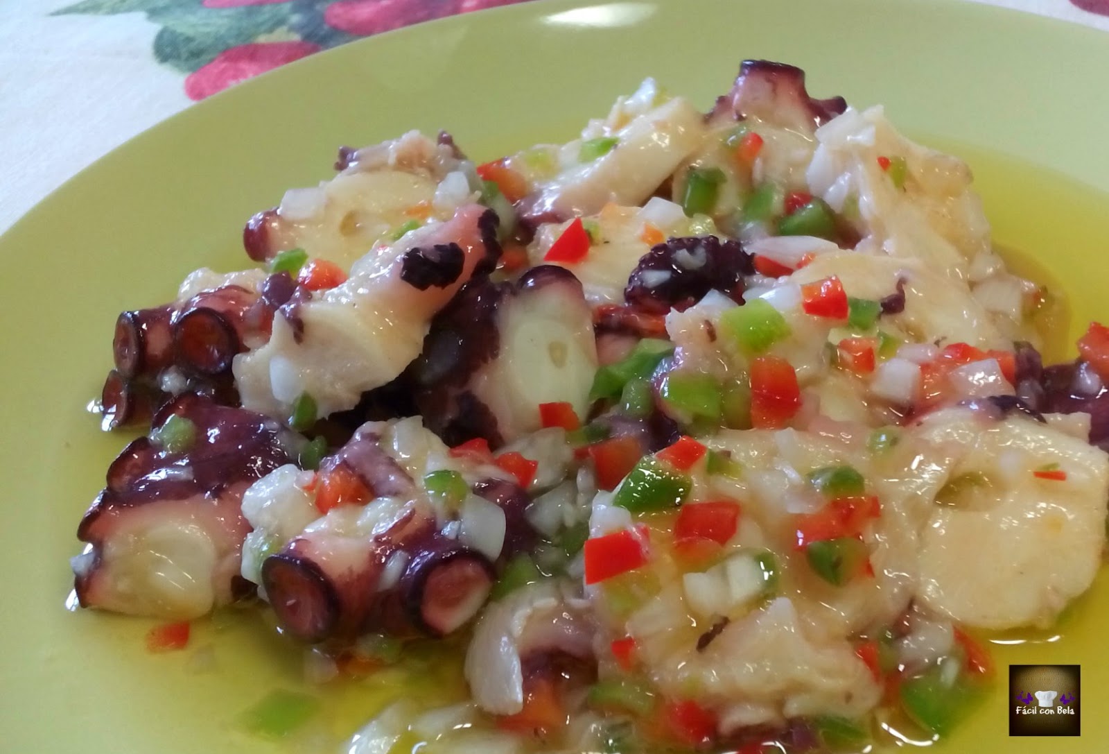 Recetas Fácil con Bela: PULPO A LA VINAGRETA Recetas Fácil con Bela: PULPO A LA VINAGRETA