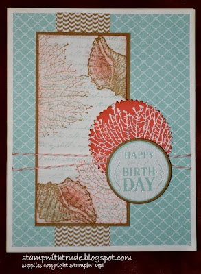 By the Tide, Mojo Monday, Stamp with Trude, Stampin' Up!, birthday card