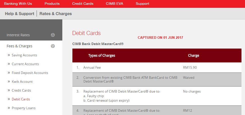 Supported rates. Santander Bank Debit Card. How to check CIMB MEPS Card limit. How to check CIMB MEPS Card overseas limit on application. Charge a fee.