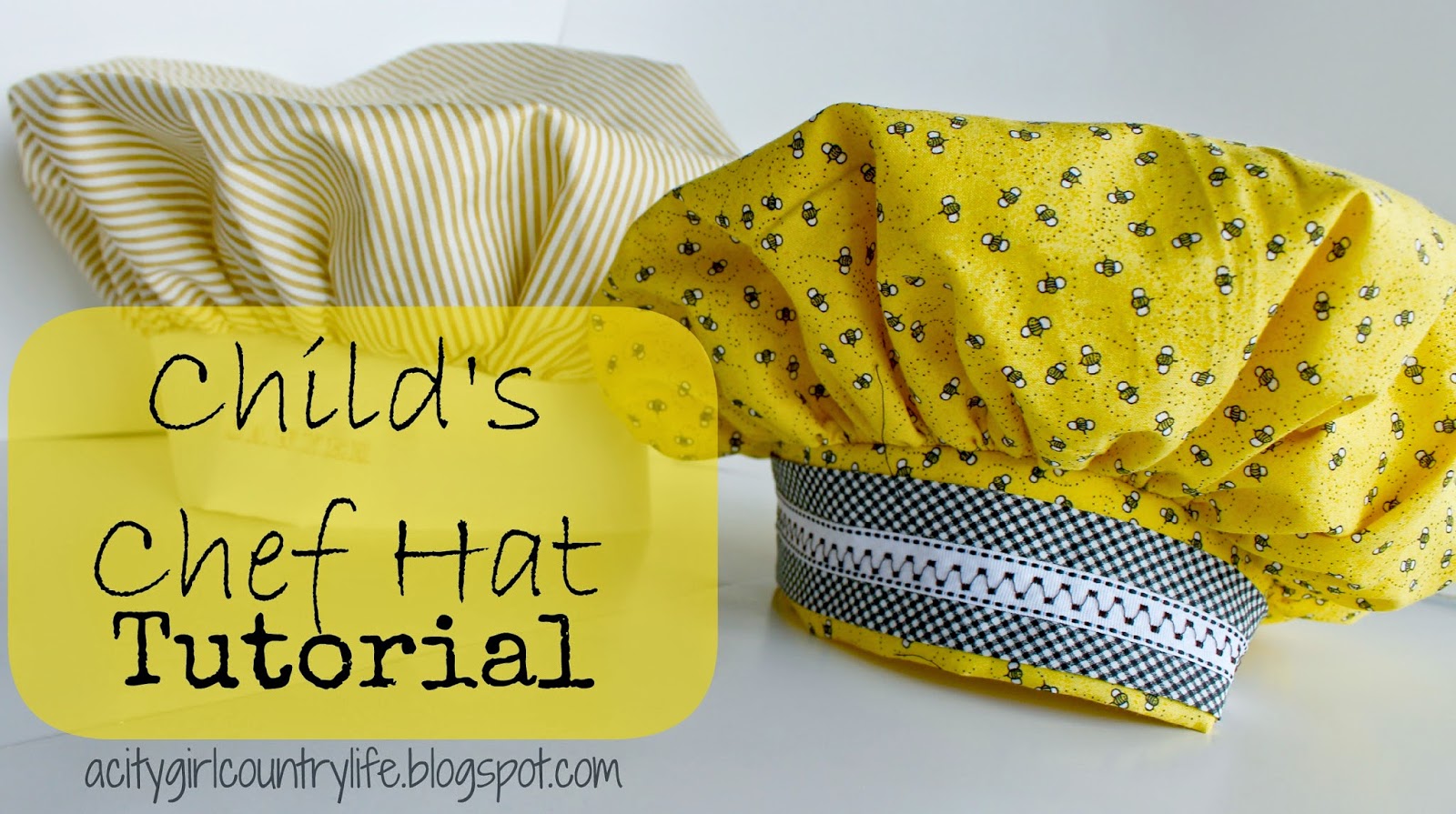 City Girl Country Life Child s Chef Hat Tutorial