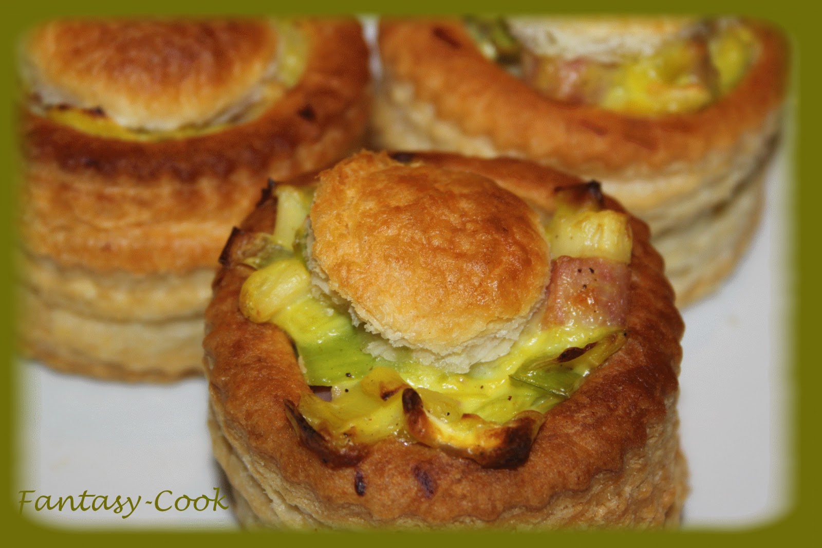 Vol au vent (bouchée à la reine) poireaujambonchèvre
