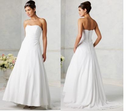 Plain Elegant White Wedding Dress Designs | Wedding dresses, simple ...
