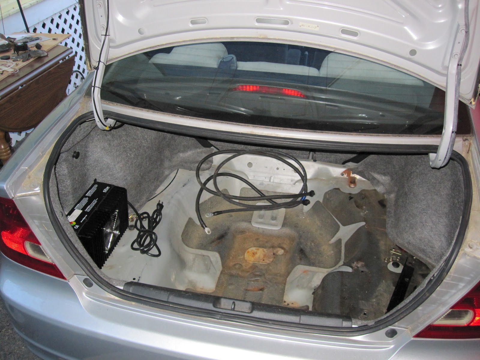2001 Civic EX EV Coupe Conversion: Battery Tray Installation
