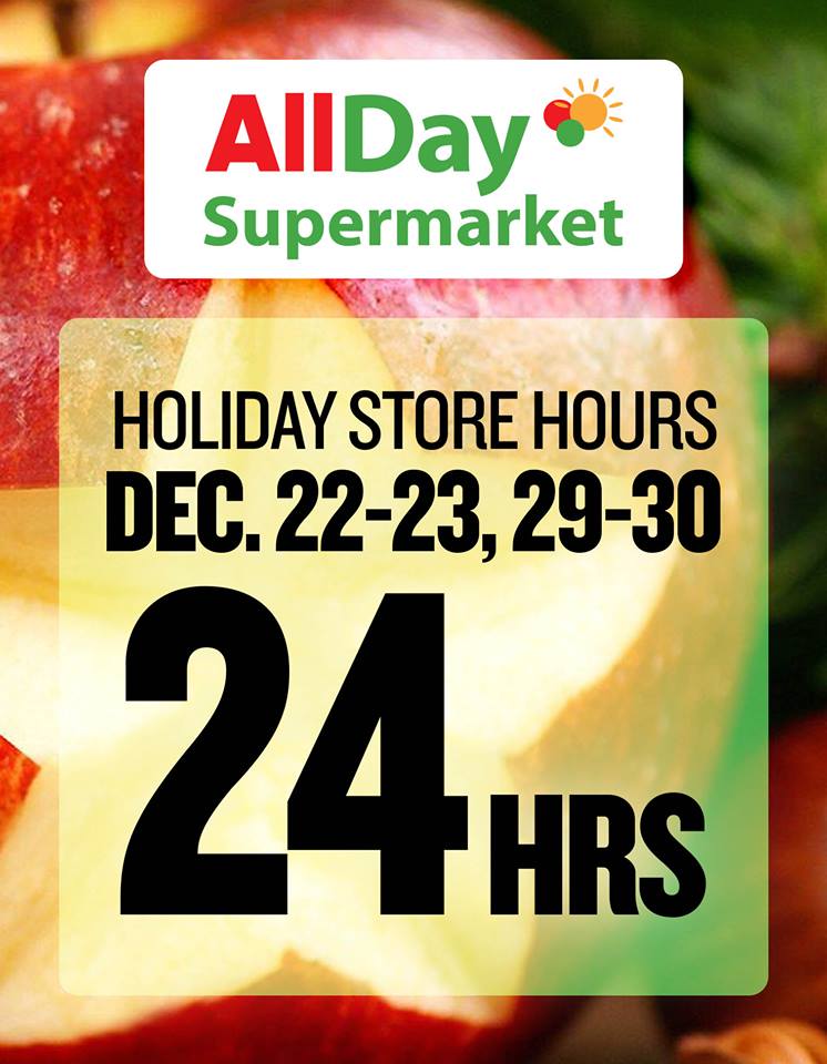 Manila Shopper Holiday 2017 Schedule of Malls, Supermarkets, & Theme Parks